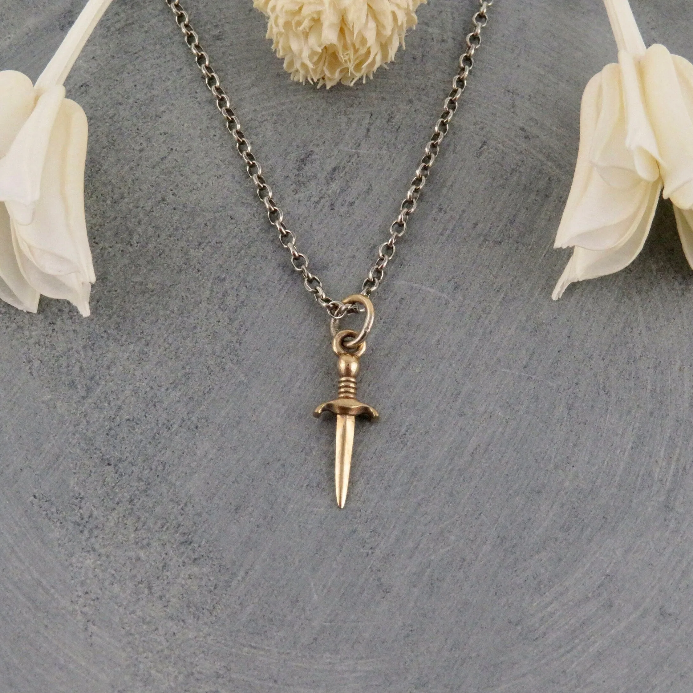 Bronze Dagger Necklace - Small