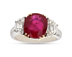 Burma Ruby Ring, 4.07 Carats