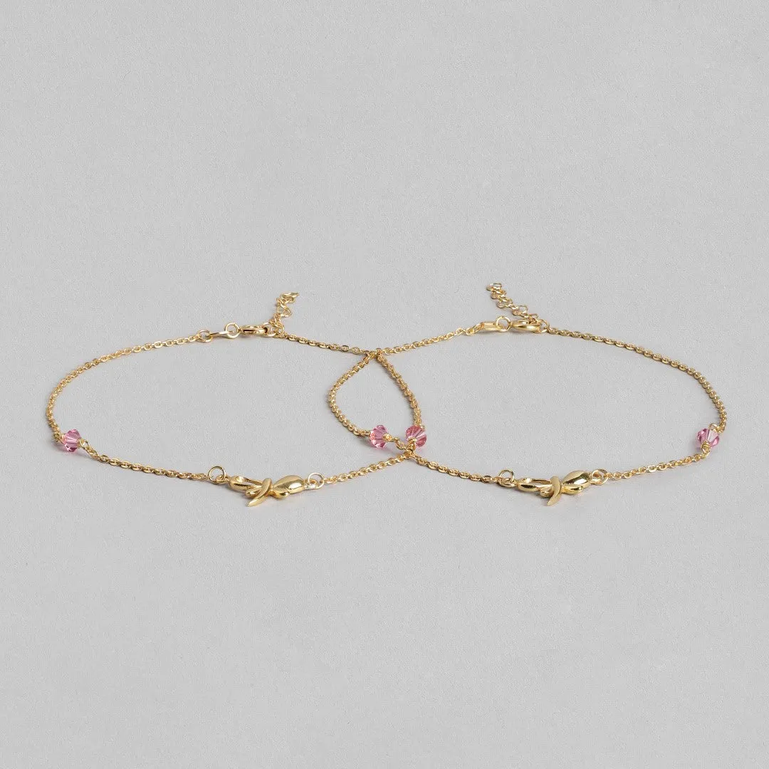 Butterfly Wings Gold-Plated 925 Sterling Silver Anklet