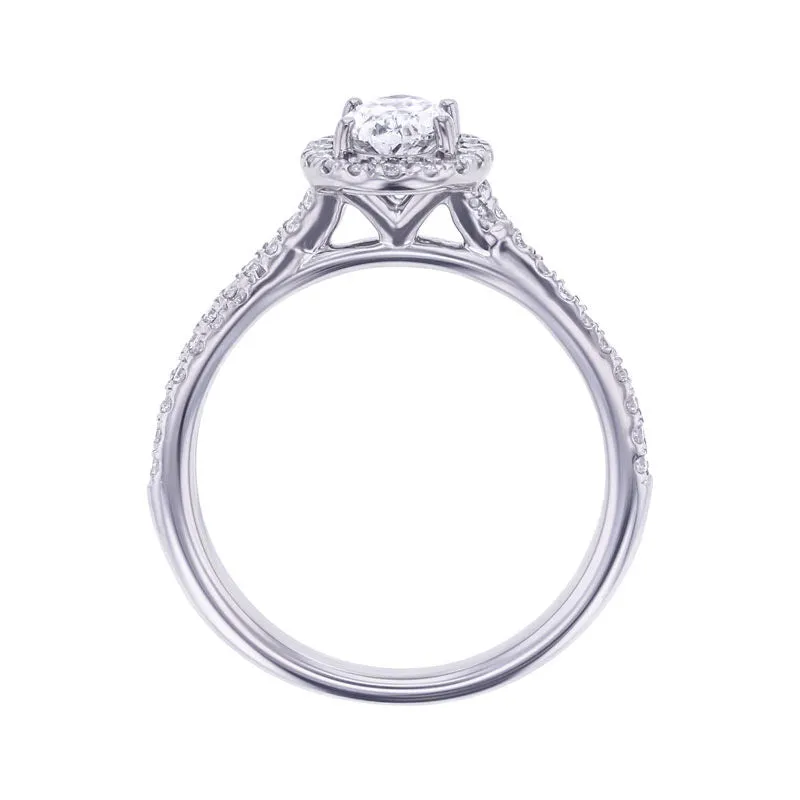 Carly Oval Halo 1 1/10ct Ready for Love Diamond Engagement Ring