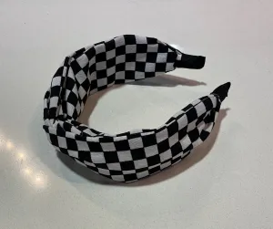 Checkered Knotted Headbands- Assorted