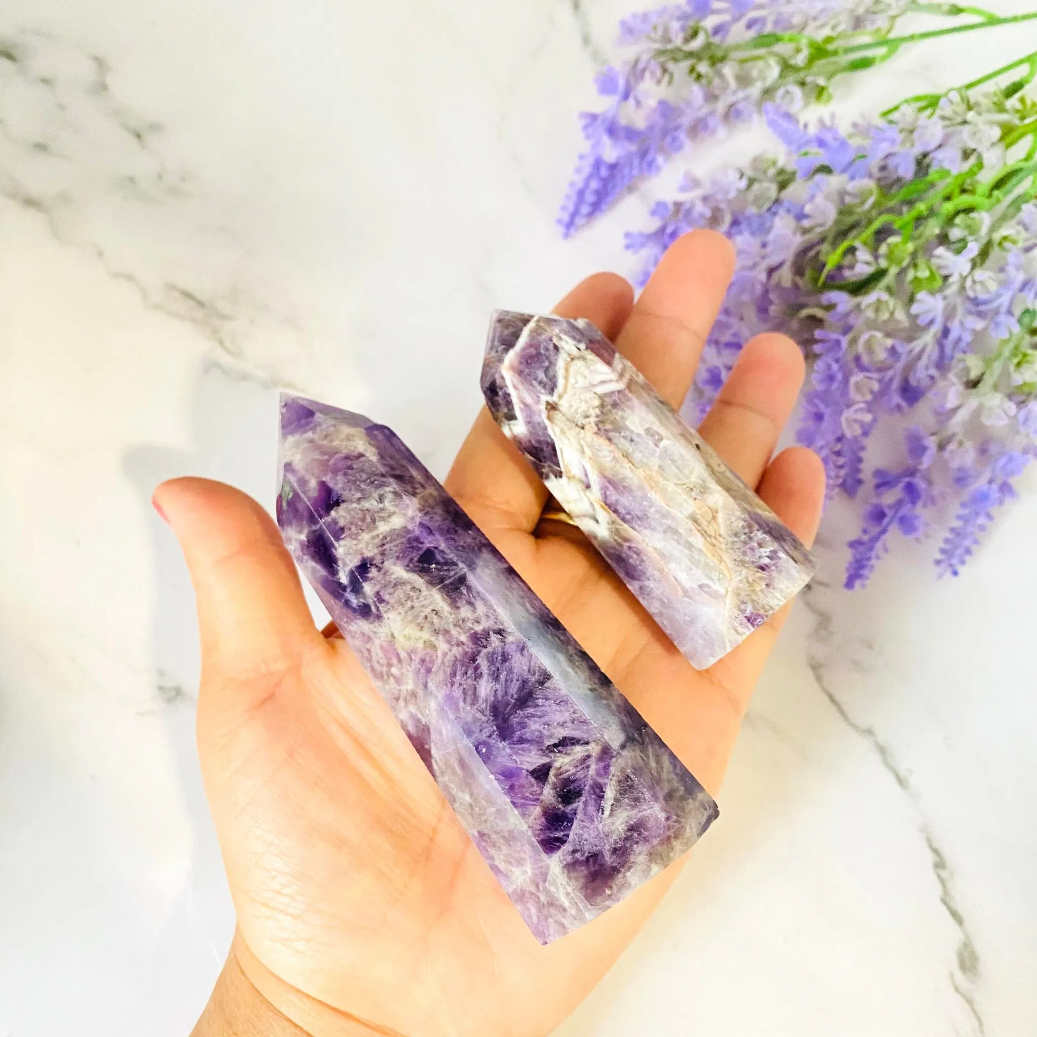 Chevron Amethyst Wand, Amethyst Point, Healing Crystal, Amethyst Point, Healing Crystal