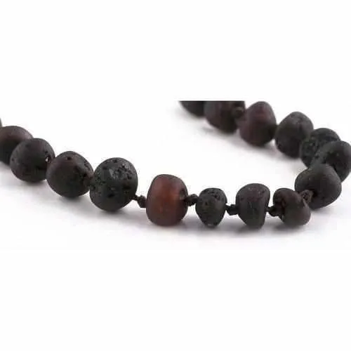 Childs Cherryaid Raw Unpolished Cherry Baltic Amber Bead Necklace