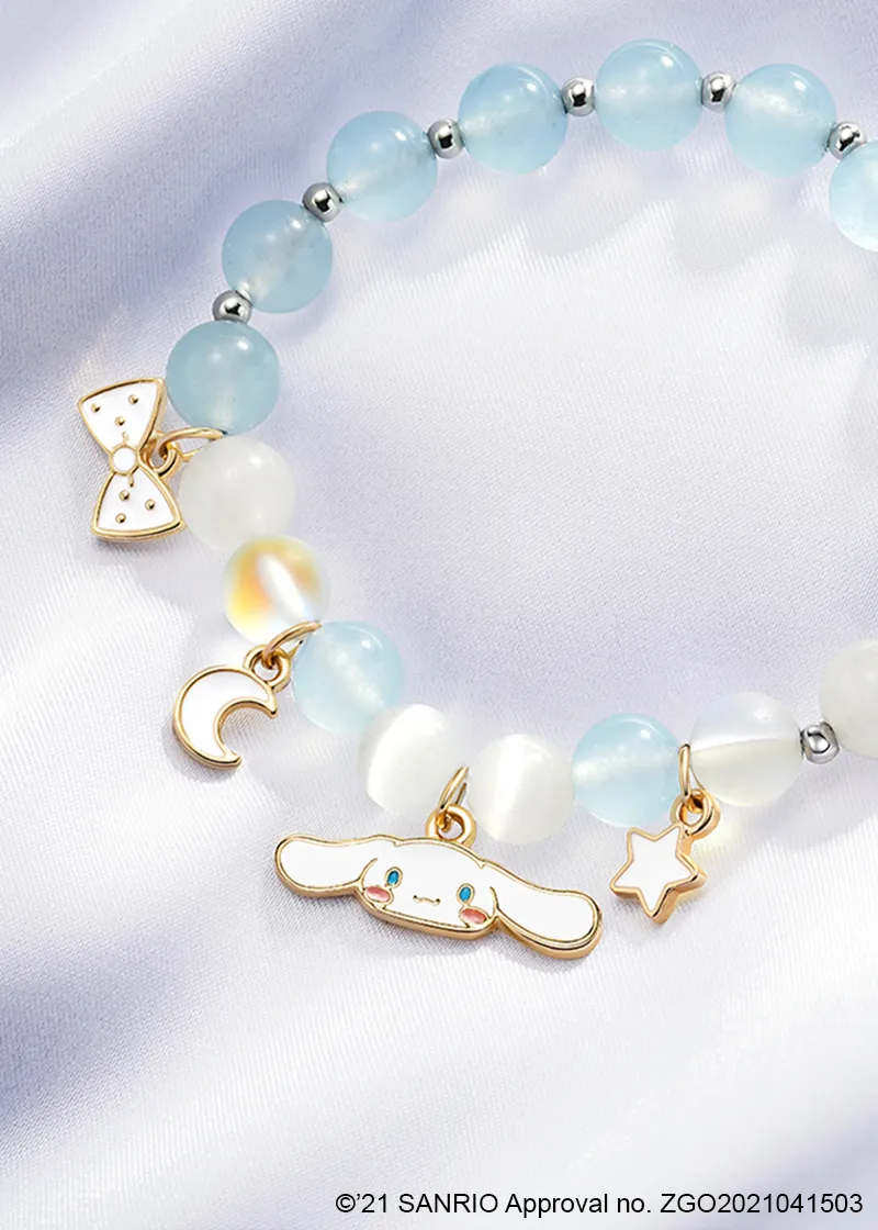 Cinnamoroll pearly blue bracelet with pendants - TIDE COLOR x SANRIO