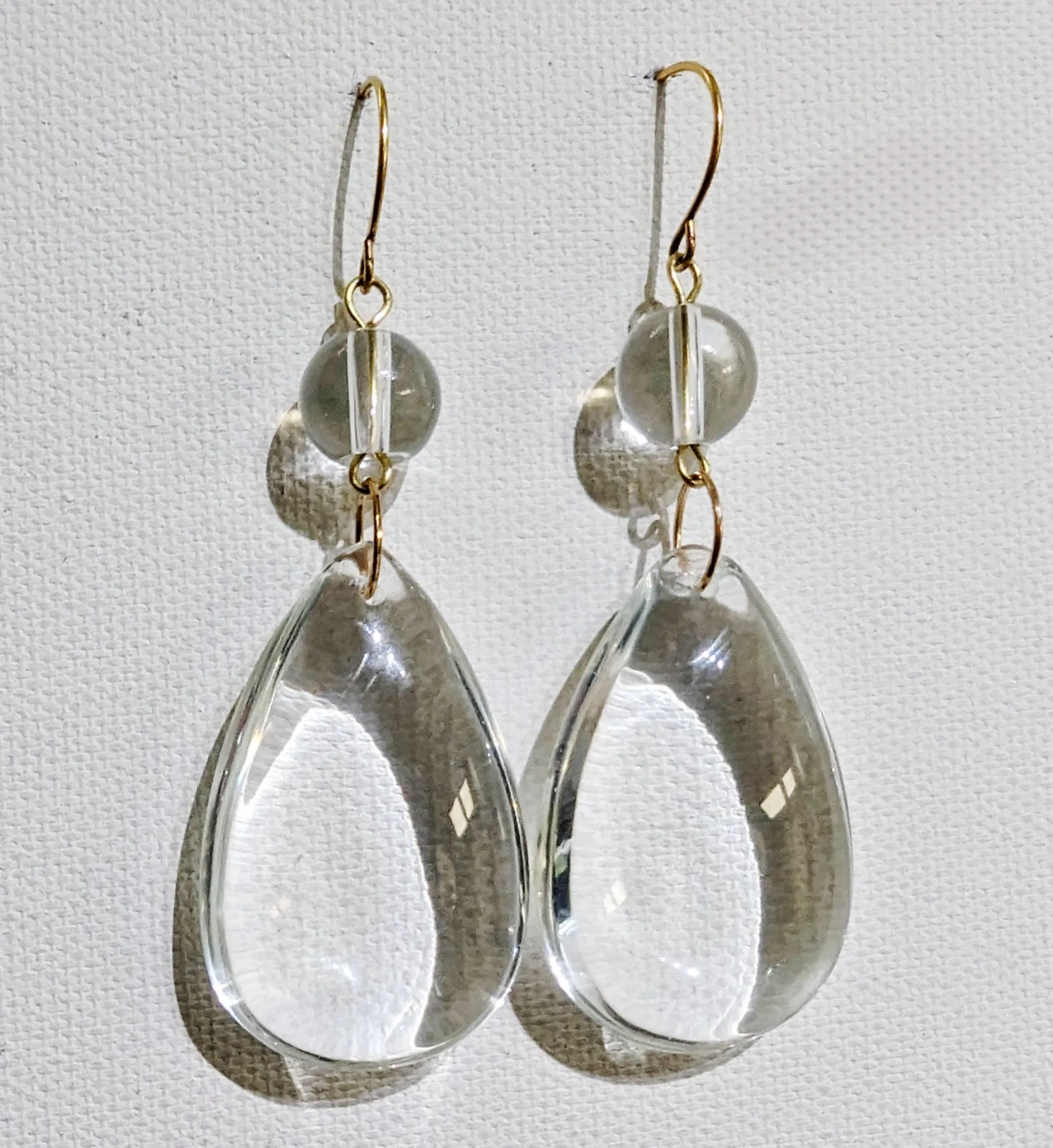 Clear Vintage Quartz Drop Earring Adult Unisex Earrings USA-made Sugar Gay Isber gift bag