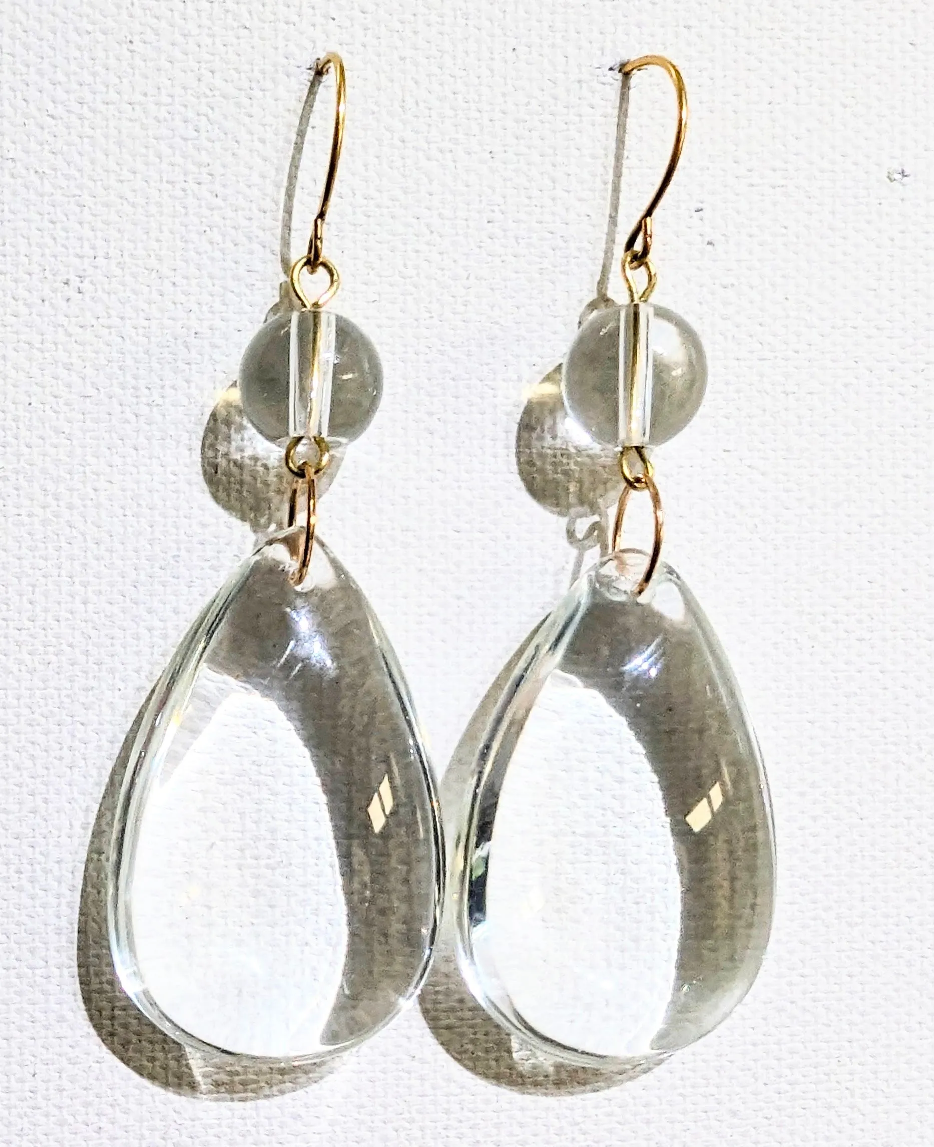 Clear Vintage Quartz Drop Earring Adult Unisex Earrings USA-made Sugar Gay Isber gift bag