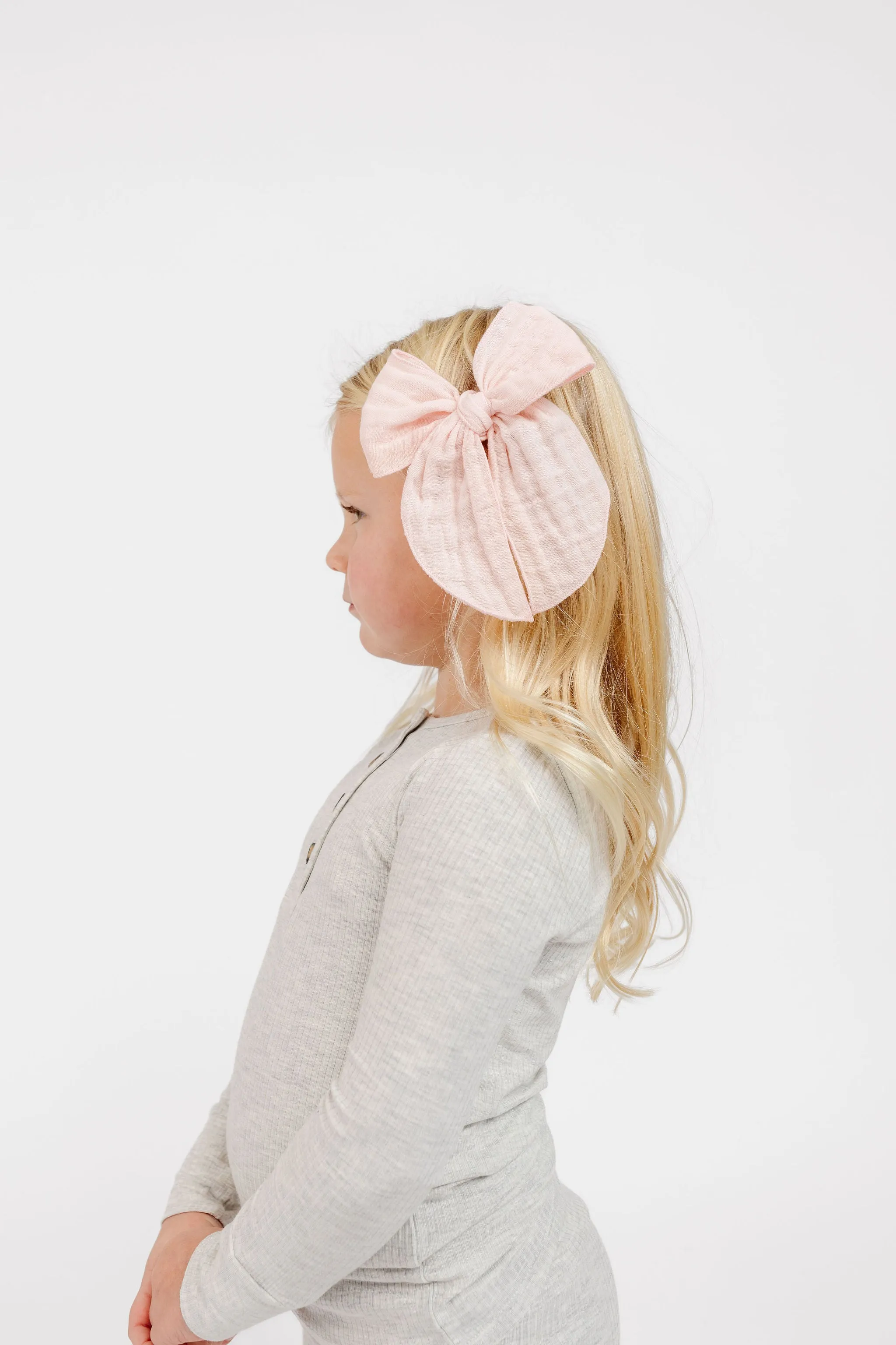 Cloud Muslin™ Heirloom Bow - Blush Clip