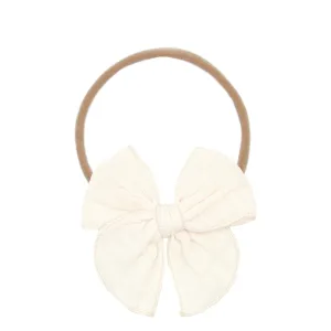 Cloud Muslin™ Heirloom Bow - Cream Headband