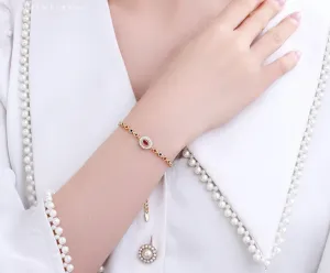 Colorful Series Fashionable French Retro Oval Bracelet Women's Light Luxury Elegant Bracelet as a Gift for Girlfriend