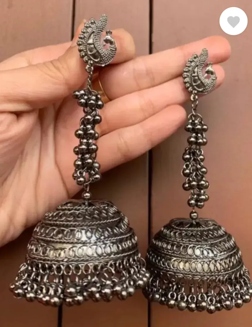 Combo Of 2 Fashionable Princess Charming Oxidised Earrings