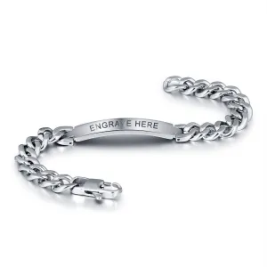 Customized Name Stainless Steel Men Bracelet