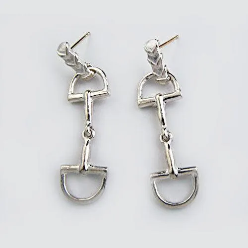 D Ring Snaffle Horse Bit Earrings