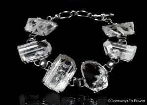 Danburite Synergy 12 Crystal Bracelet .925 SS 'Angelic Healer'