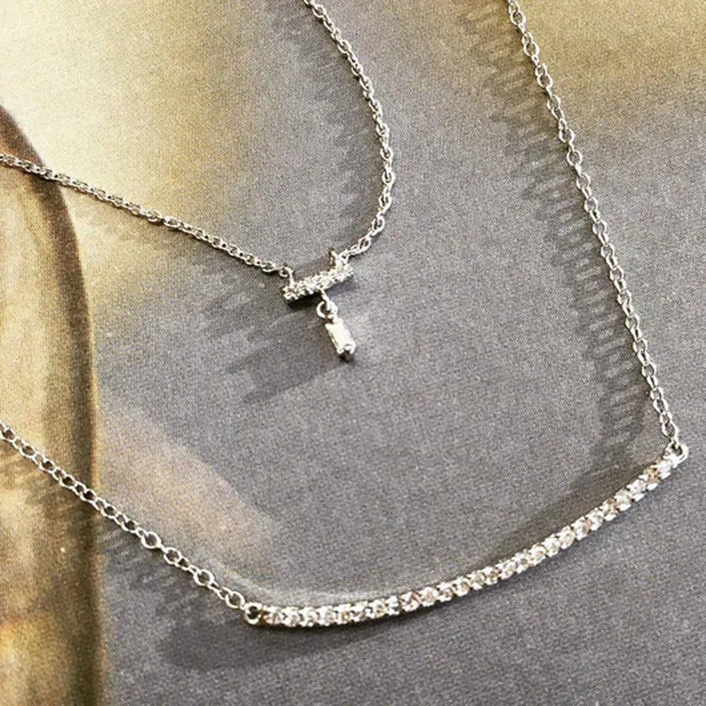 Diamond Bar Necklace