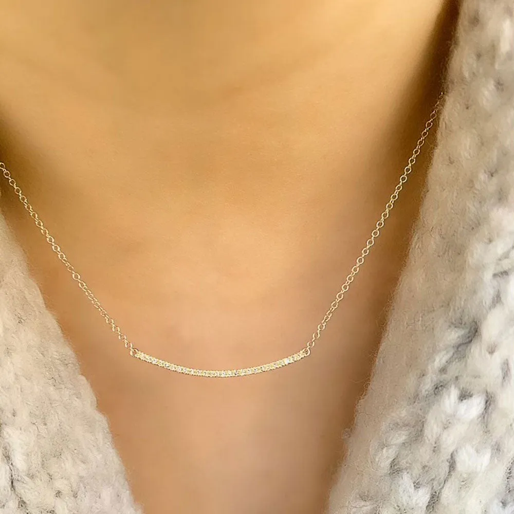 Diamond Bar Necklace