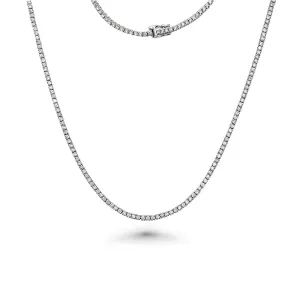 Diamond Tennis Necklace (9.30 ct.) 2.5 mm 4-Prongs Setting in 14K Gold