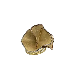 Dimensional Wavy 14k Gold Ring