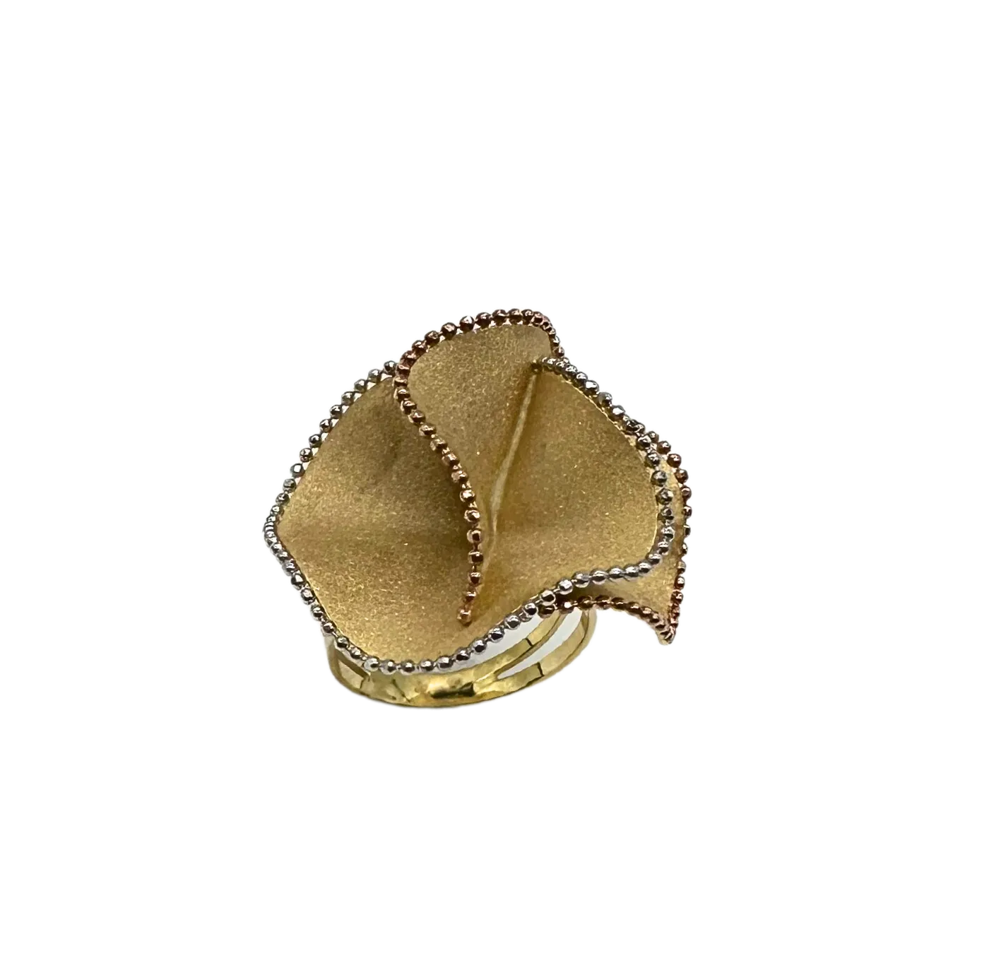 Dimensional Wavy 14k Gold Ring