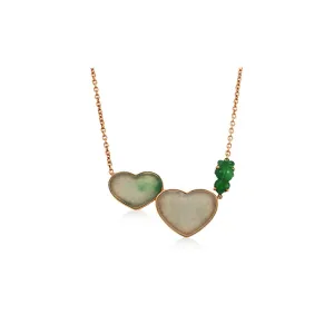 Double Happiness Jade Necklace