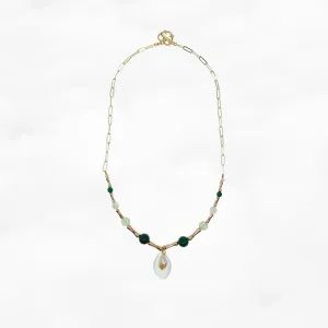 Elf Forest Leaf Necklace Gold