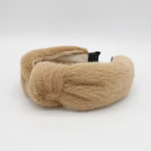 fabric fur top knot headband Autumn Winter hairband shop for women