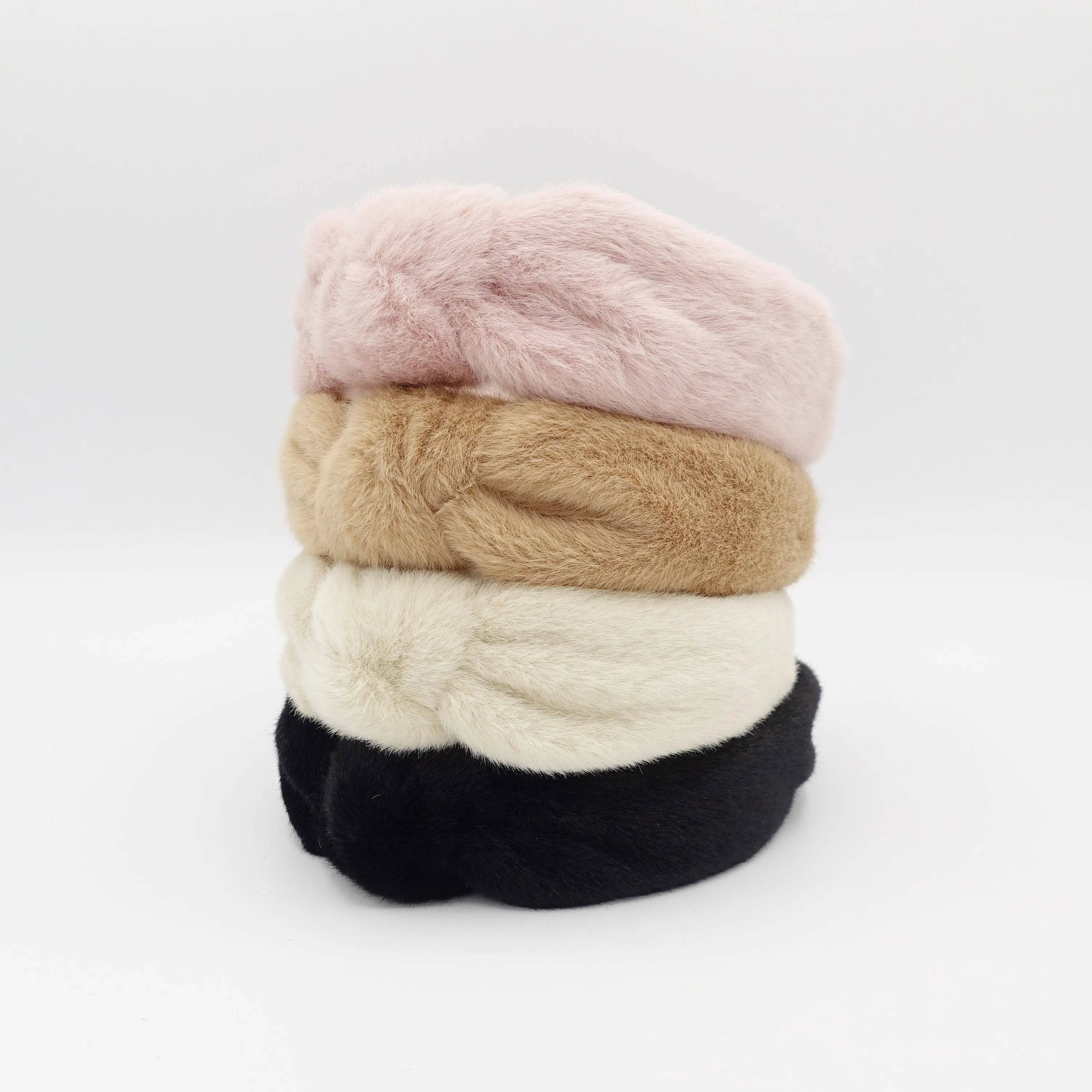 fabric fur top knot headband Autumn Winter hairband shop for women