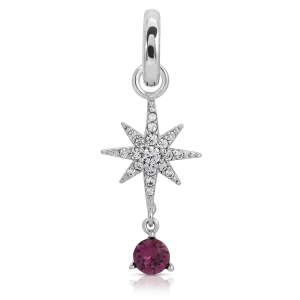 February Amethyst Birthstone Charm - Star (Rewards Store)