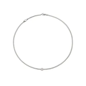 Fope 18K White Gold Eka Collection Diamond Necklace, 17 inch