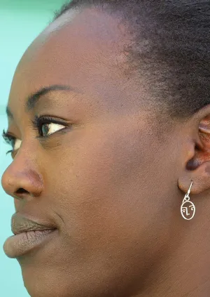 Friendly Faces Silver Earrings