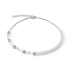 GeoCUBE® Precious Fusion Pearls White Necklace 5086/10-1400