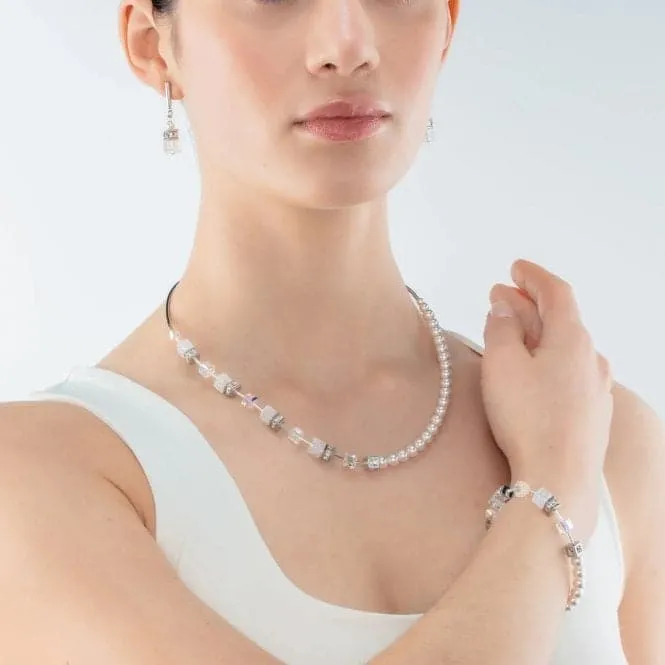 GeoCUBE® Precious Fusion Pearls White Necklace 5086/10-1400