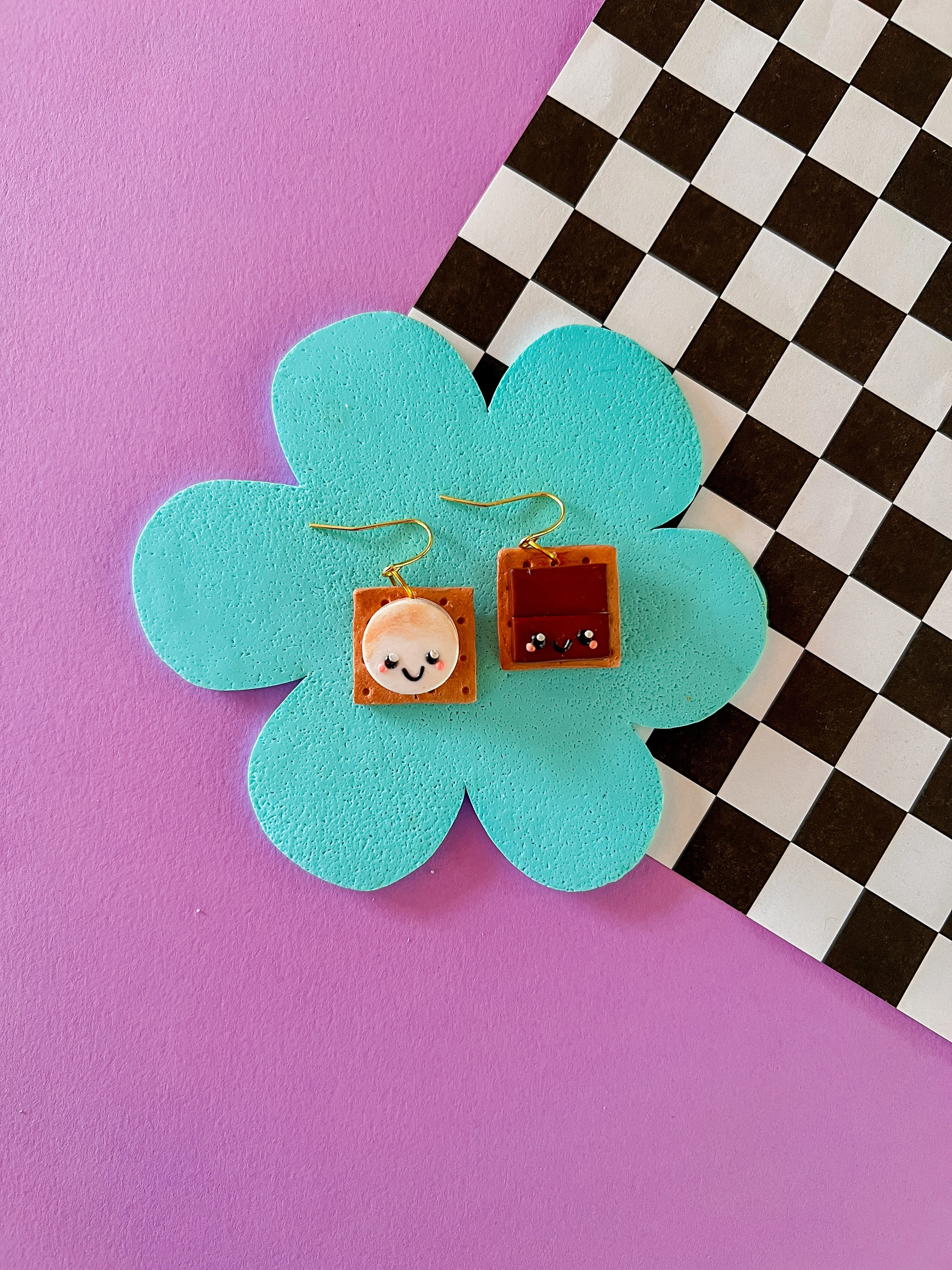 Georgia S’more Earrings - Clay Earrings