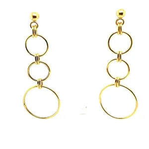 Graduated Circle Dangle Earrings