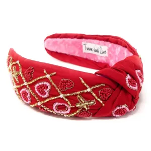 Hand Beaded XOXO Valentines Headband