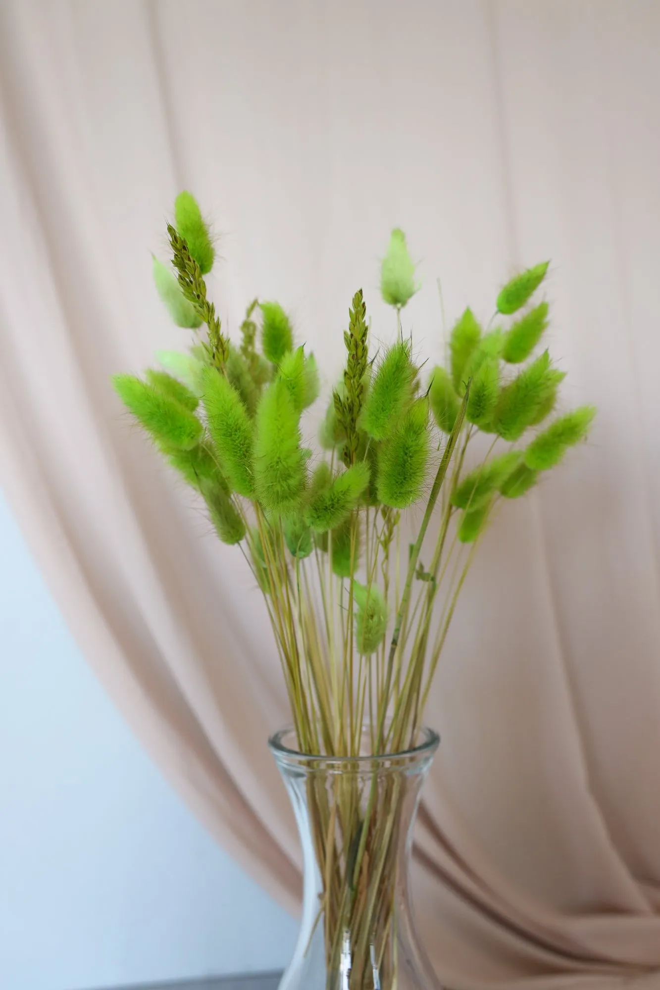 Hand-Dyed Lime Green Bunny Tail   Amethyst Wand