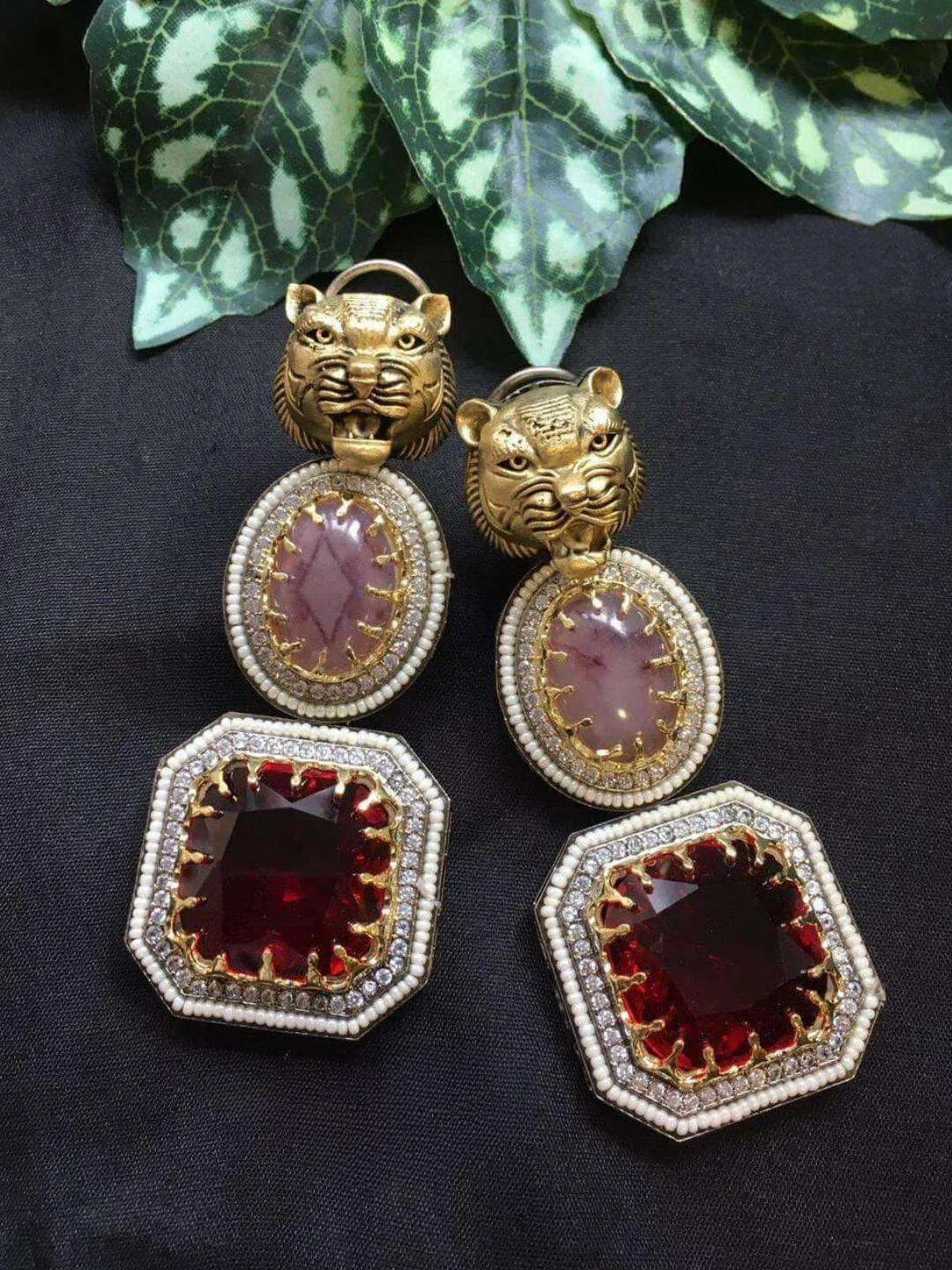 Hanging Sabyasachi Inspired Stone Earing