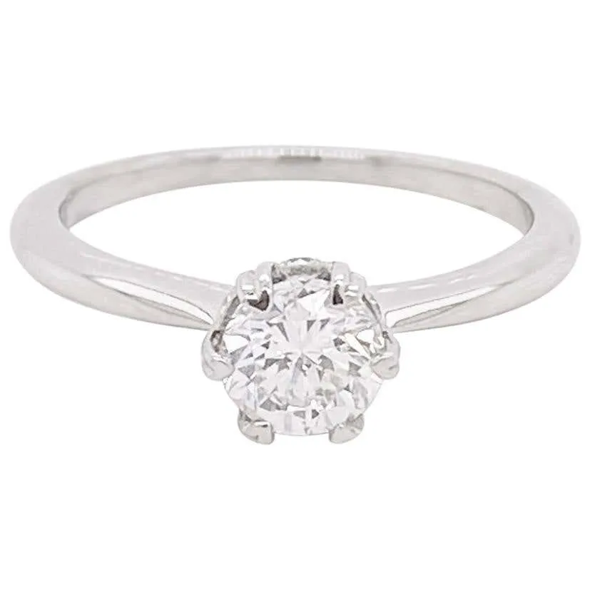 Heart Prong Diamond Solitaire Engagement Ring