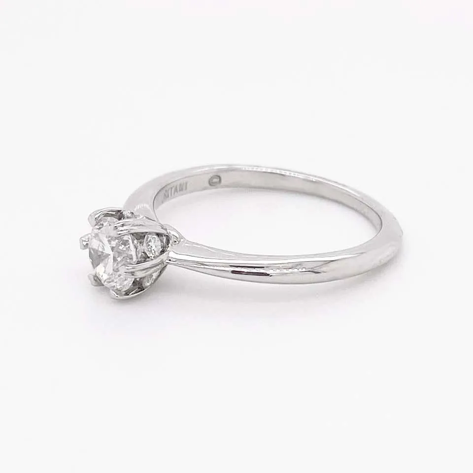 Heart Prong Diamond Solitaire Engagement Ring