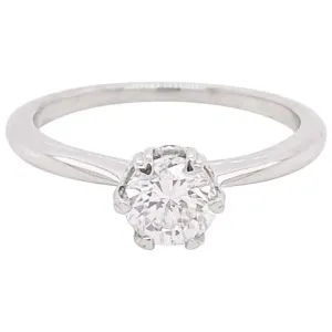 Heart Prong Diamond Solitaire Engagement Ring