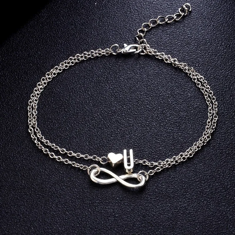 Initial Infinity Anklet Bracelet Best Christmas Gifts For Women