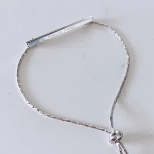 Inspirational Silver Bar Bracelet