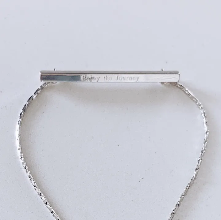 Inspirational Silver Bar Bracelet