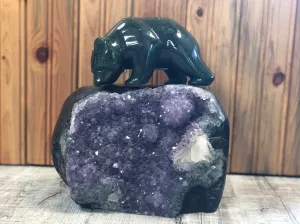 Jade Bear on Amethyst