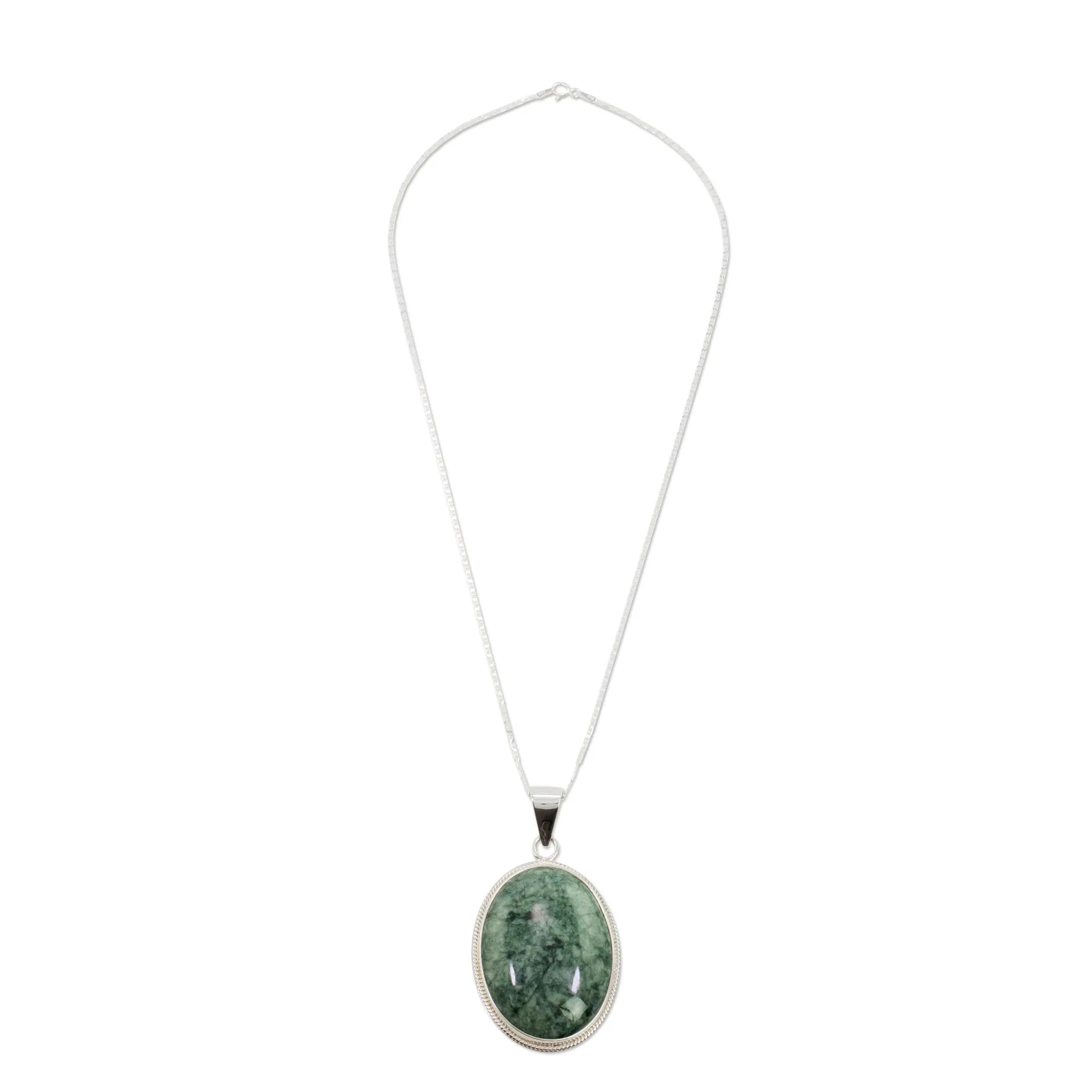 Jade pendant necklace - Green Mystique | NOVICA