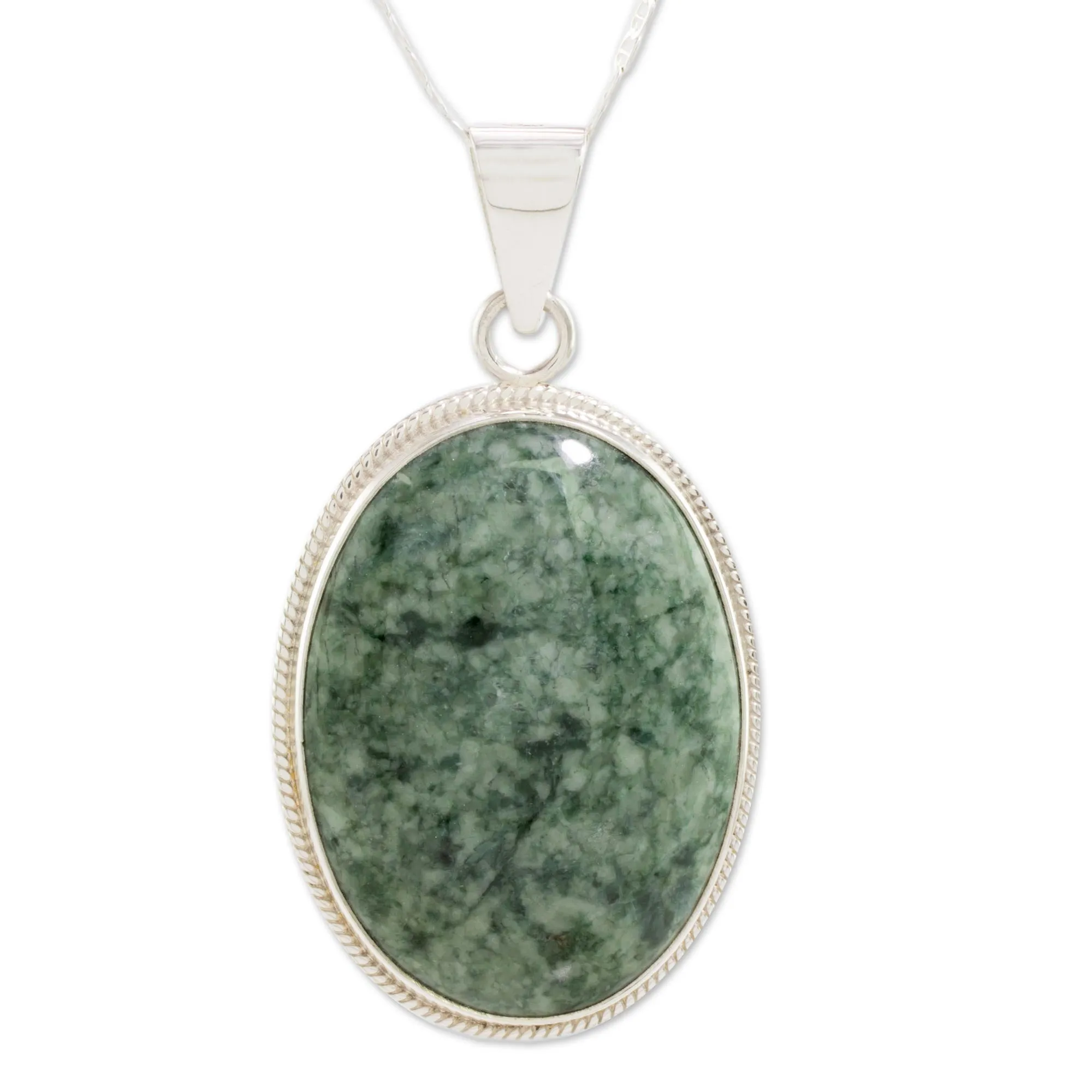 Jade pendant necklace - Green Mystique | NOVICA