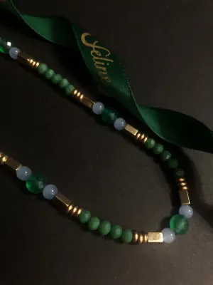 Joni Jade   Green Agate Necklace