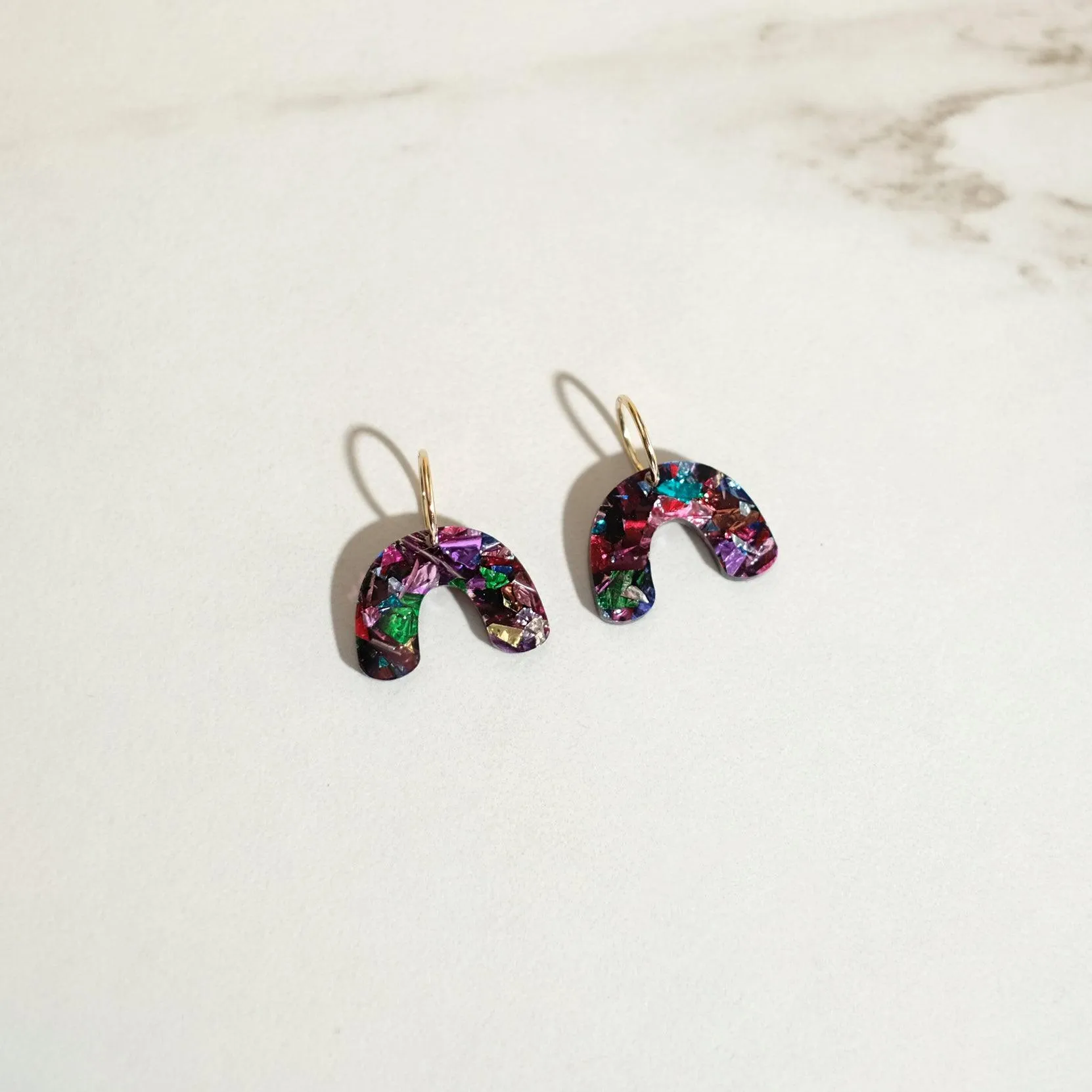 Kaleidoscope - Mini Arch Hoop Earrings