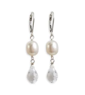 Kendra Pearl & Rock Quartz Earrings