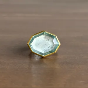 Large Aquamarine Tablet East-West Ring