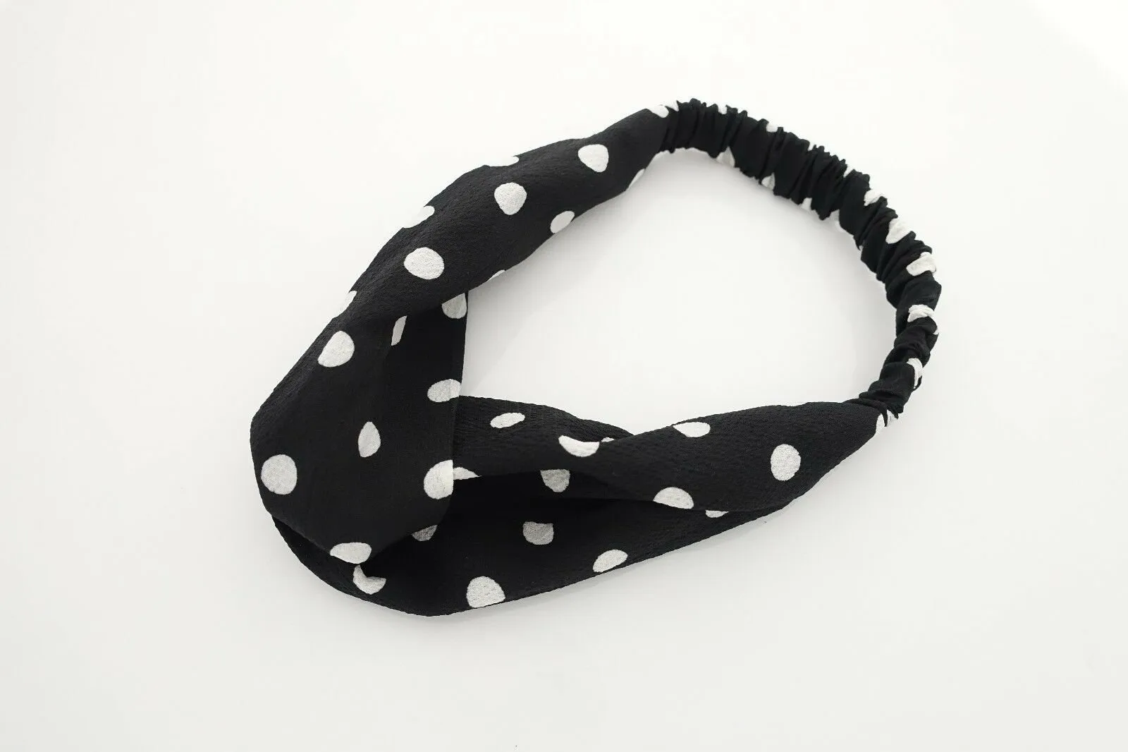 large polka dot fashion headband elastic cross headband women hair accessory